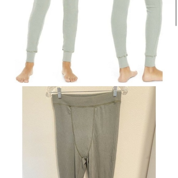 Skims waffle leggings in mineral green SOLD OUT - Picture 3 of 11